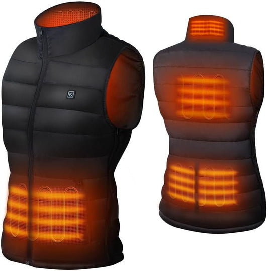 Heated Vest, Lightweight Heating Vest, 3 Heat Levels, 6 Heat Zones, Adjustable Size (Battery Not Included)